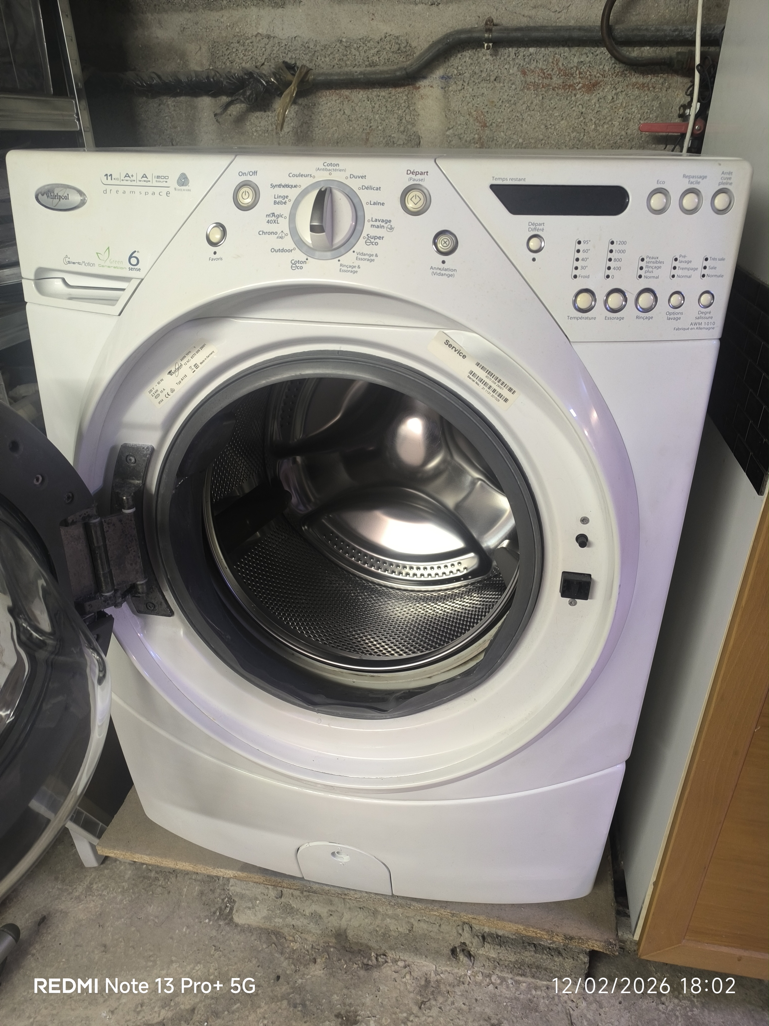 Photo 5 - Whirlpool Lave linge Whirlpool 6eme 11kg semi professionnel reconditionné - Électroménager - Samy Répare dans l'Eure (27)
