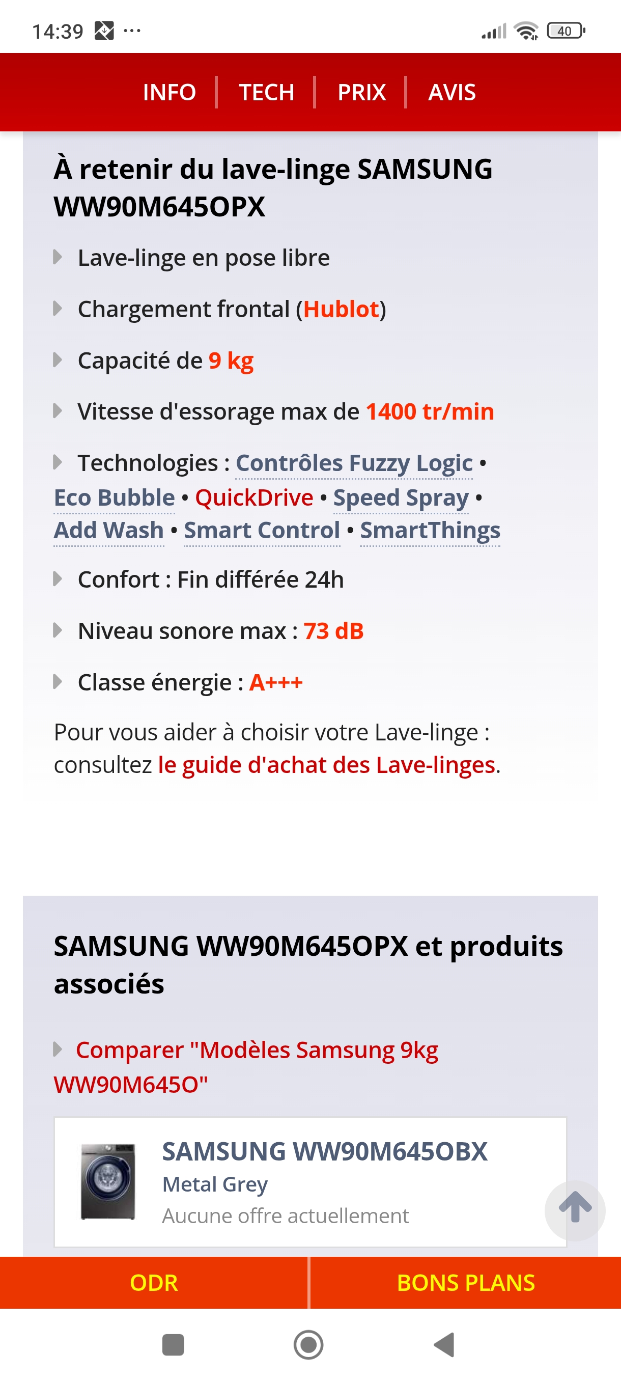 Photo 6 - Samsung LAVE linge frontal Samsung ecco bubble 9kg A+++ reconditionné - Électroménager - Samy Répare dans l'Eure (27)