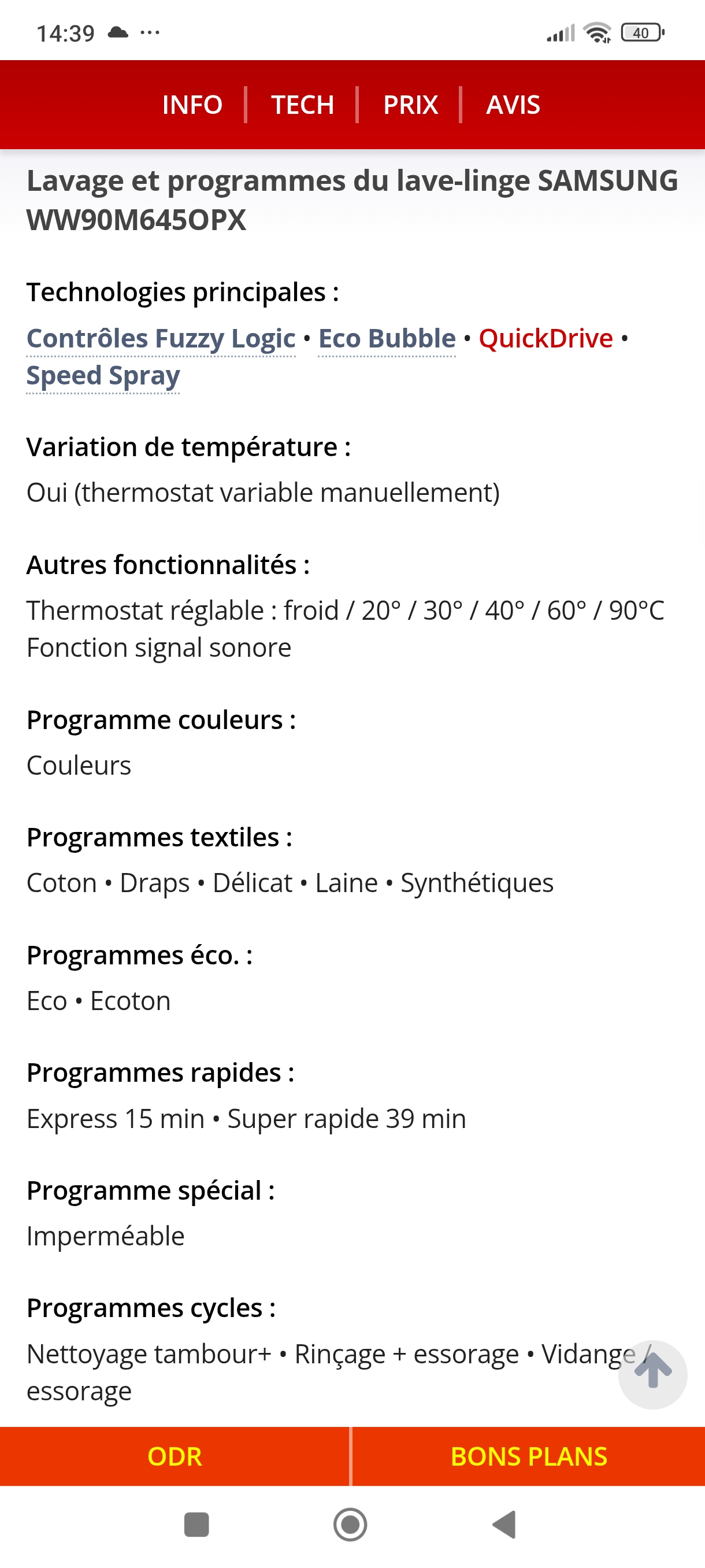 Photo 7 - Samsung LAVE linge frontal Samsung ecco bubble 9kg A+++ reconditionné - Électroménager - Samy Répare dans l'Eure (27)