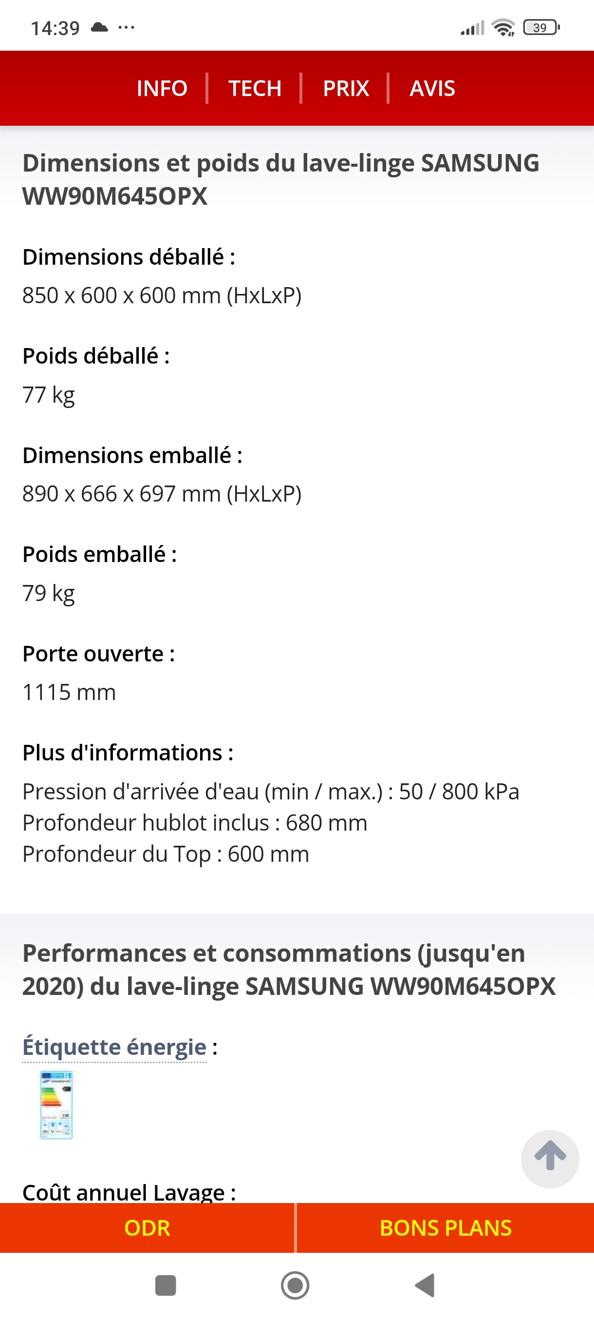 Photo 8 - Samsung LAVE linge frontal Samsung ecco bubble 9kg A+++ reconditionné - Électroménager - Samy Répare dans l'Eure (27)