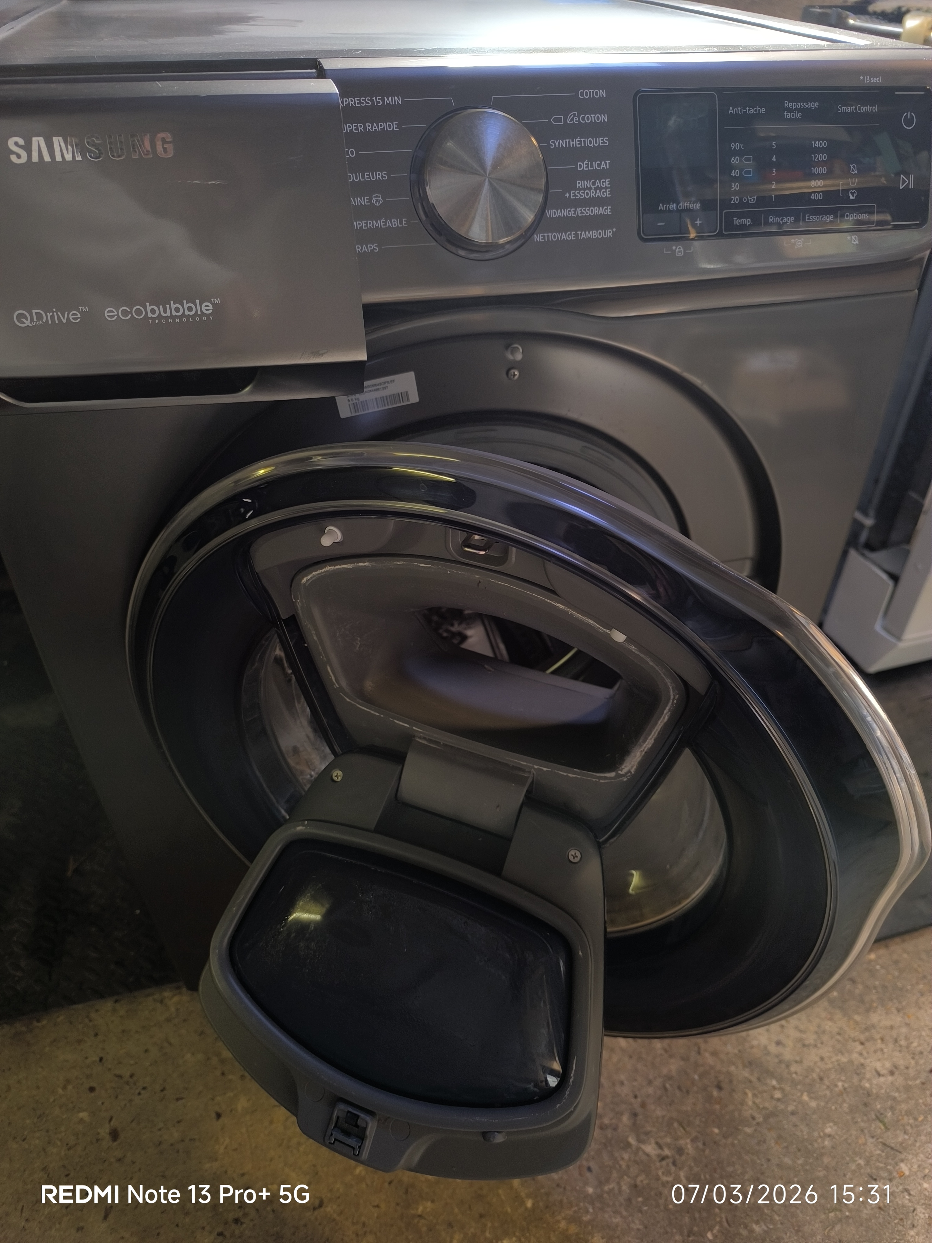 Photo 10 - Samsung LAVE linge frontal Samsung ecco bubble 9kg A+++ reconditionné - Électroménager - Samy Répare dans l'Eure (27)