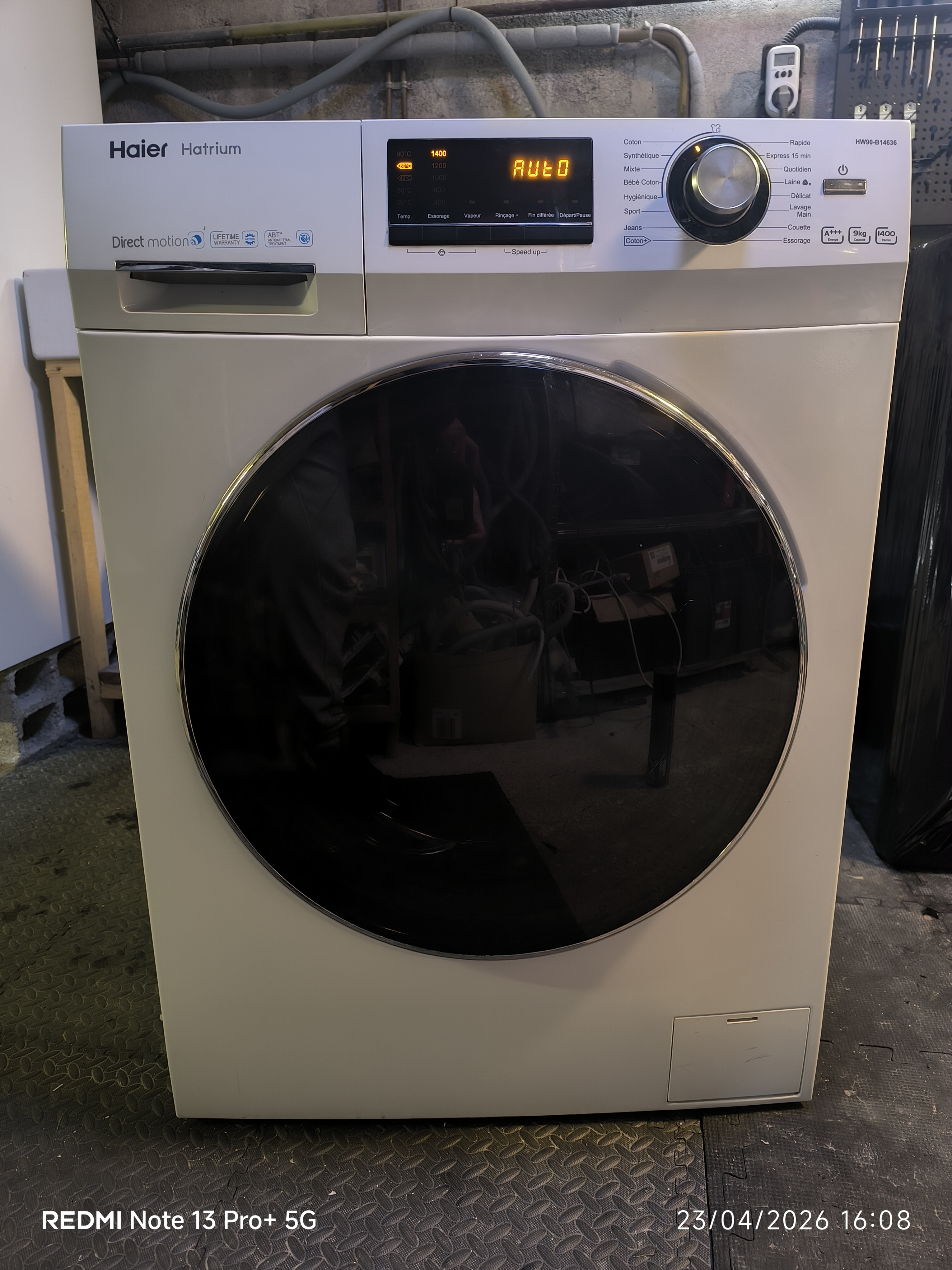 Photo 2 - Haier LAVE linge Haier 9kg reconditionné - Électroménager - Samy Répare dans l'Eure (27)