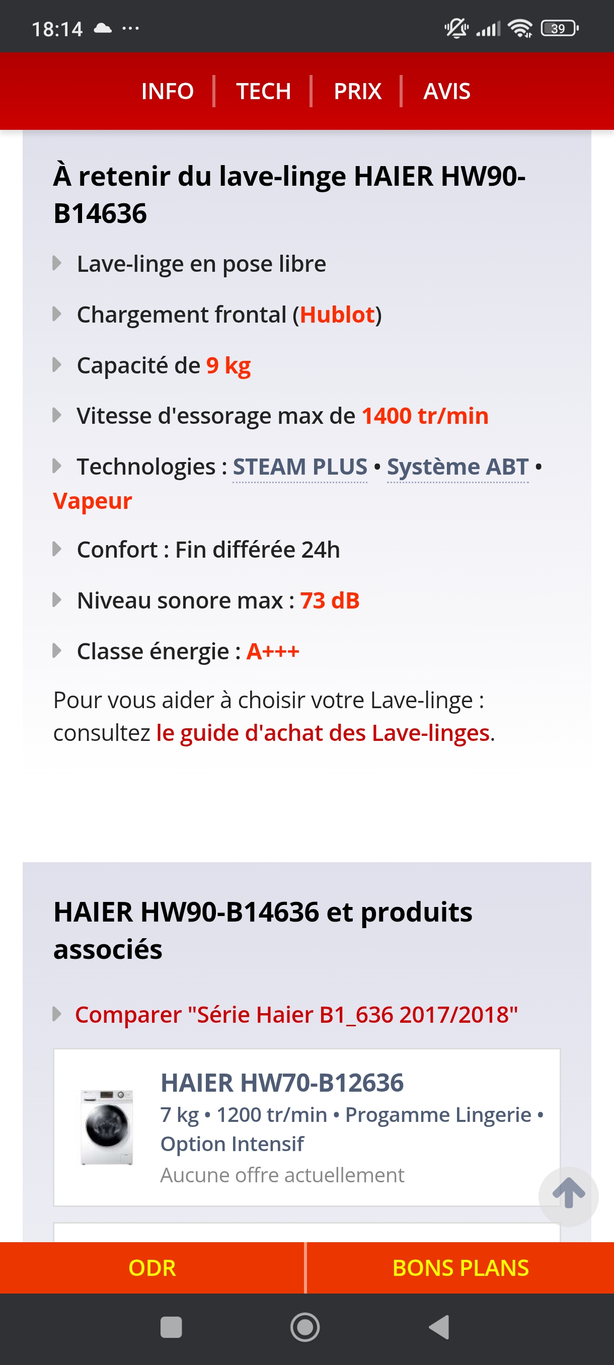 Photo 7 - Haier LAVE linge Haier 9kg reconditionné - Électroménager - Samy Répare dans l'Eure (27)