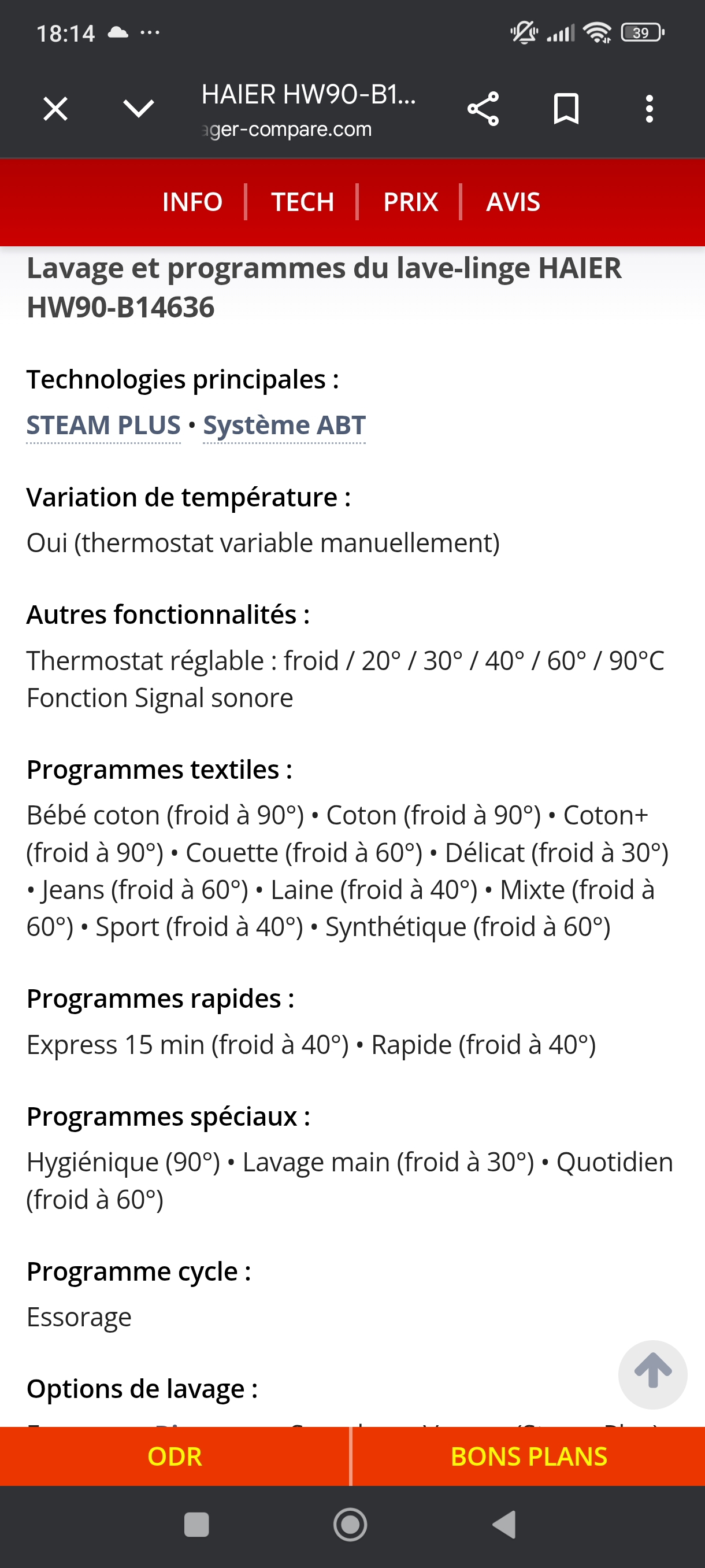 Photo 8 - Haier LAVE linge Haier 9kg reconditionné - Électroménager - Samy Répare dans l'Eure (27)