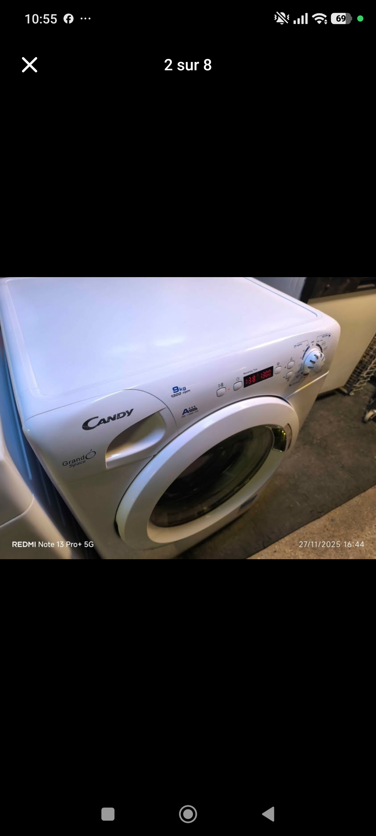 Photo 2 - Candy Lave linge Candy 9kg 1300trs A+++ reconditionné - Électroménager - Samy Répare dans l'Eure (27)