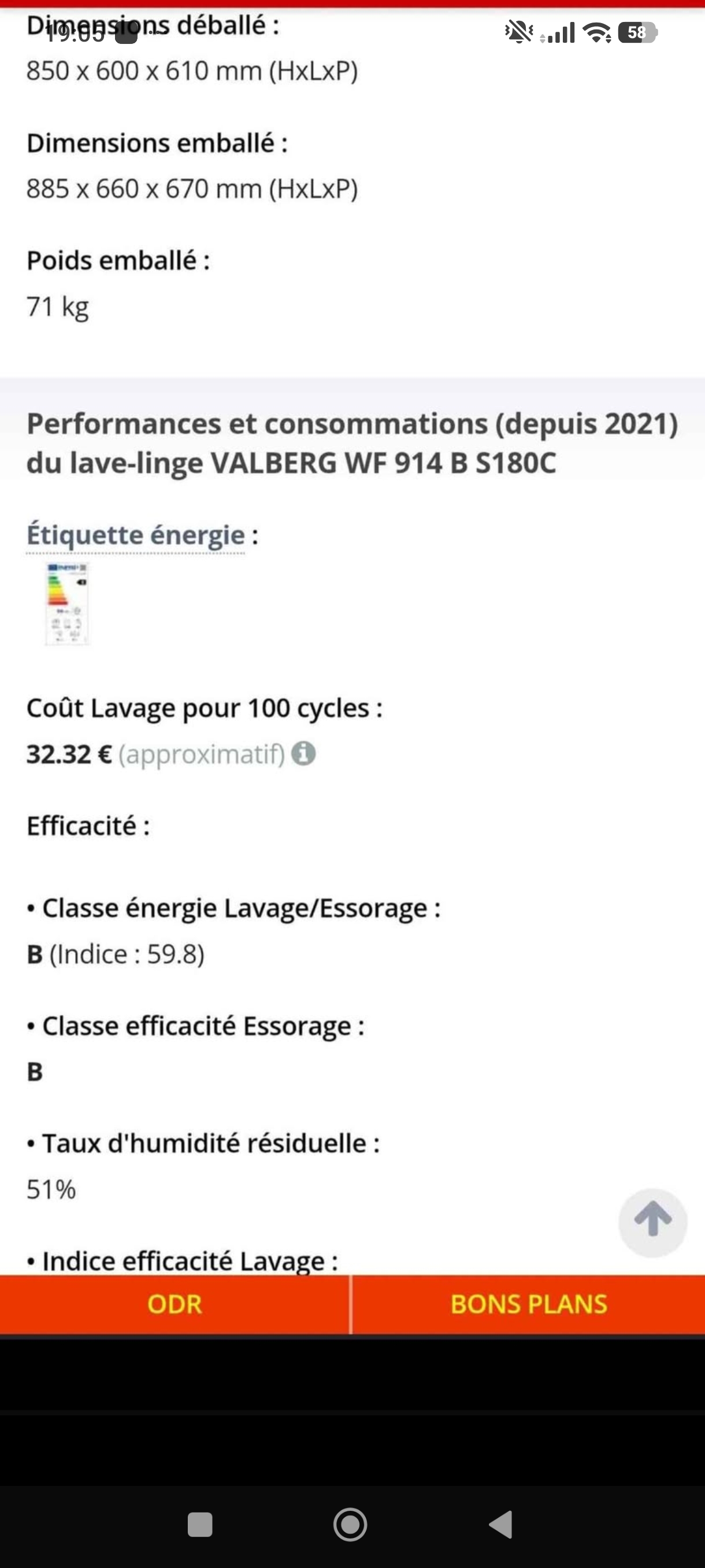 Photo 10 - Valberg  Lave linge Valberg 9kg 1400 trs reconditionné - Électroménager - Samy Répare dans l'Eure (27)