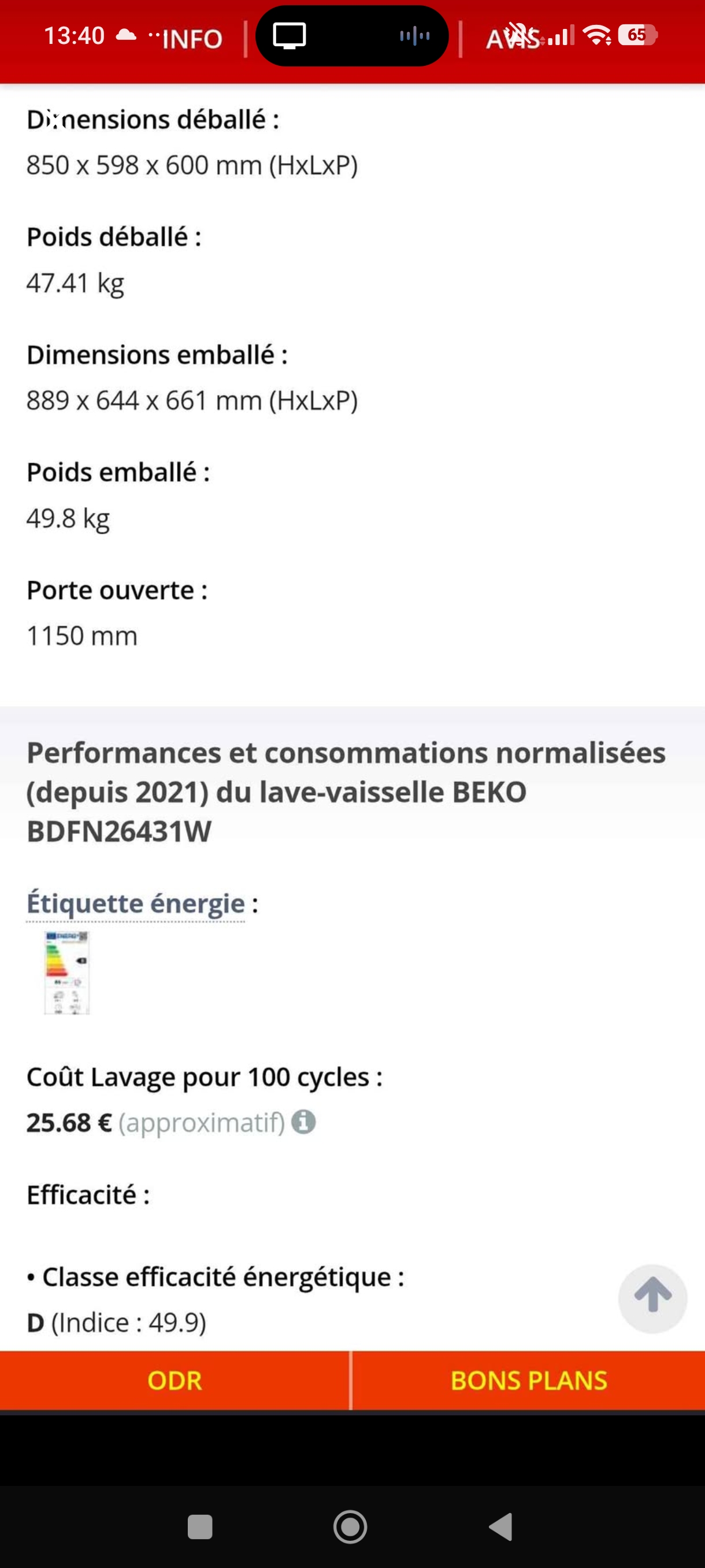 Photo 5 - BEKO LAVE Vaisselle BEKO 14 couverts neuf reconditionné - PRODUIT NEUF  - Samy Répare dans l'Eure (27)