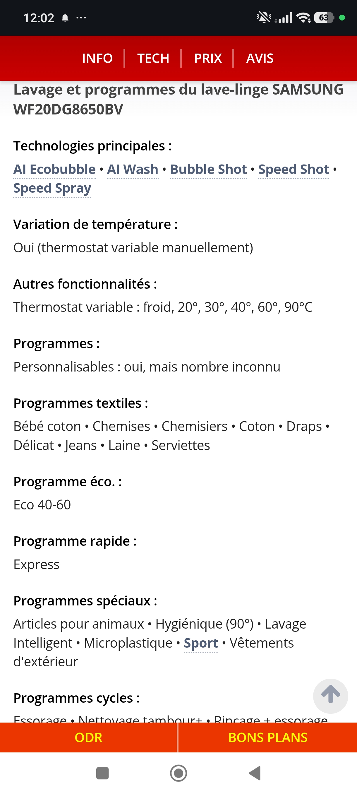 Photo 7 - Samsung Lave linge Samsung 20kg 1000trs conso A reconditionné - PRODUIT NEUF - Samy Répare dans l'Eure (27)