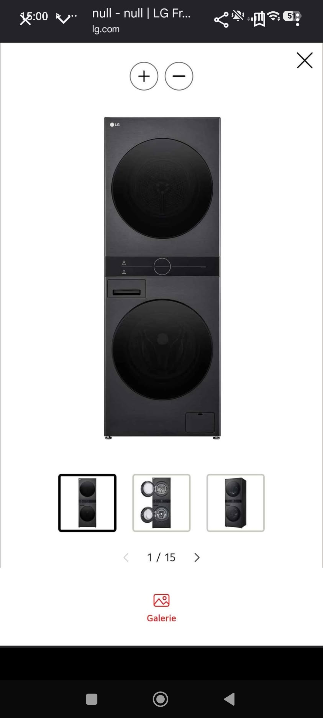 LG LG TOWER Lave linge 12 kg + sèche linge 12kg pompe à chaleur reconditionné - PRODUIT NEUF - Samy Répare