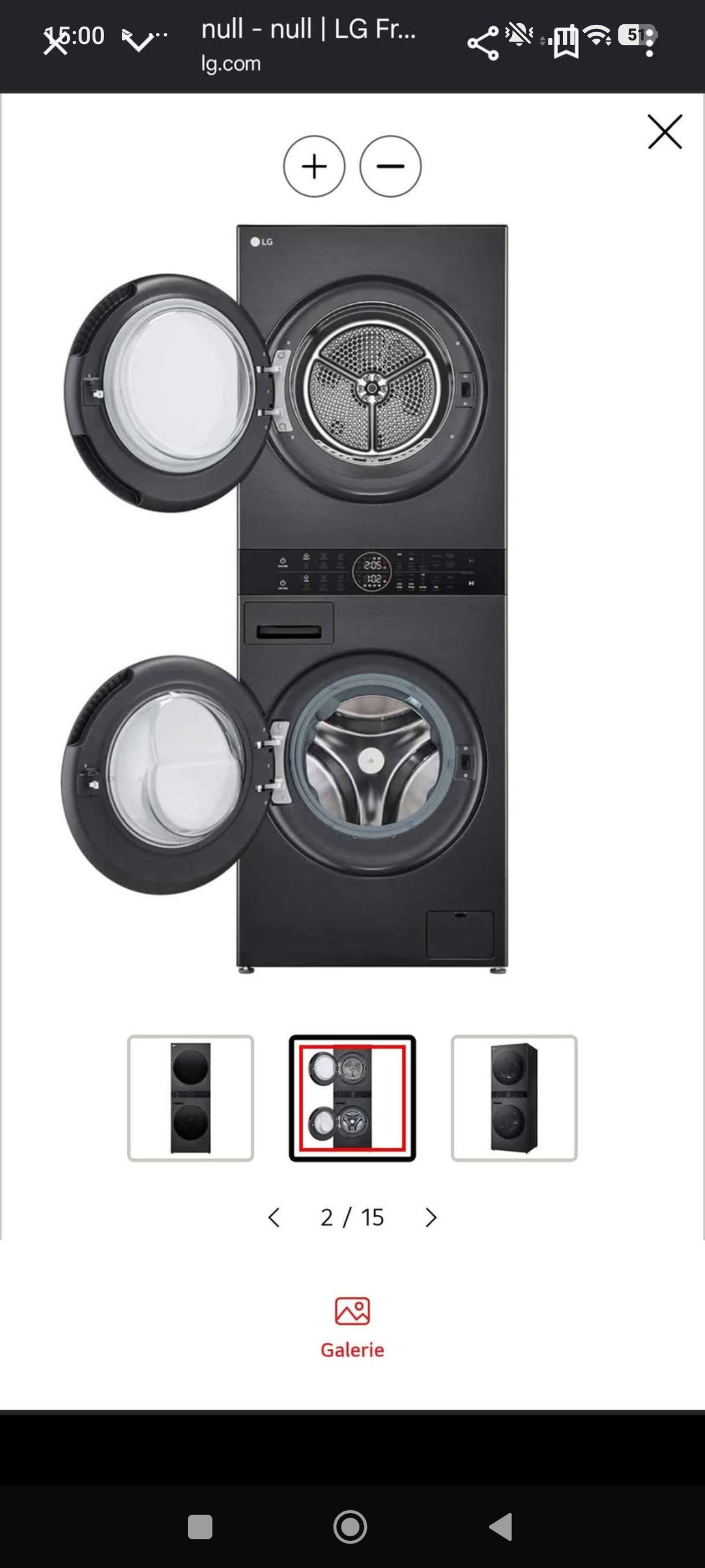 Photo 2 - LG LG TOWER Lave linge 12 kg + sèche linge 12kg pompe à chaleur reconditionné - PRODUIT NEUF - Samy Répare dans l'Eure (27)