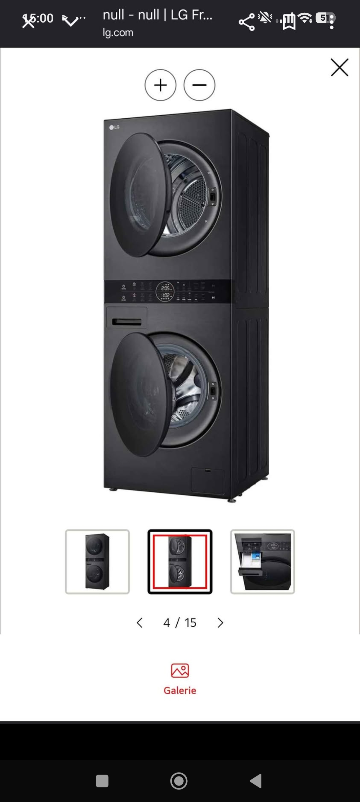 Photo 4 - LG LG TOWER Lave linge 12 kg + sèche linge 12kg pompe à chaleur reconditionné - PRODUIT NEUF - Samy Répare dans l'Eure (27)