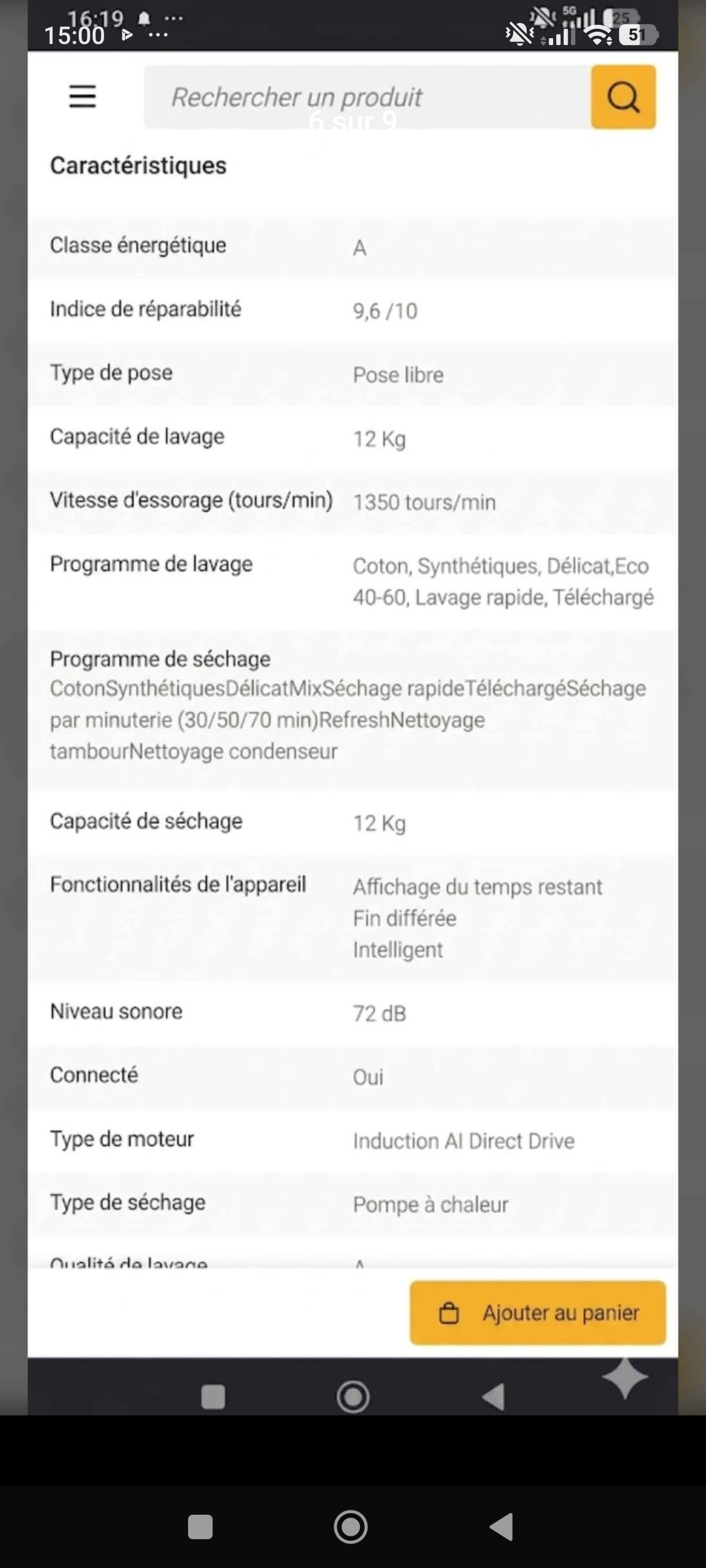 Photo 6 - LG LG TOWER Lave linge 12 kg + sèche linge 12kg pompe à chaleur reconditionné - PRODUIT NEUF - Samy Répare dans l'Eure (27)